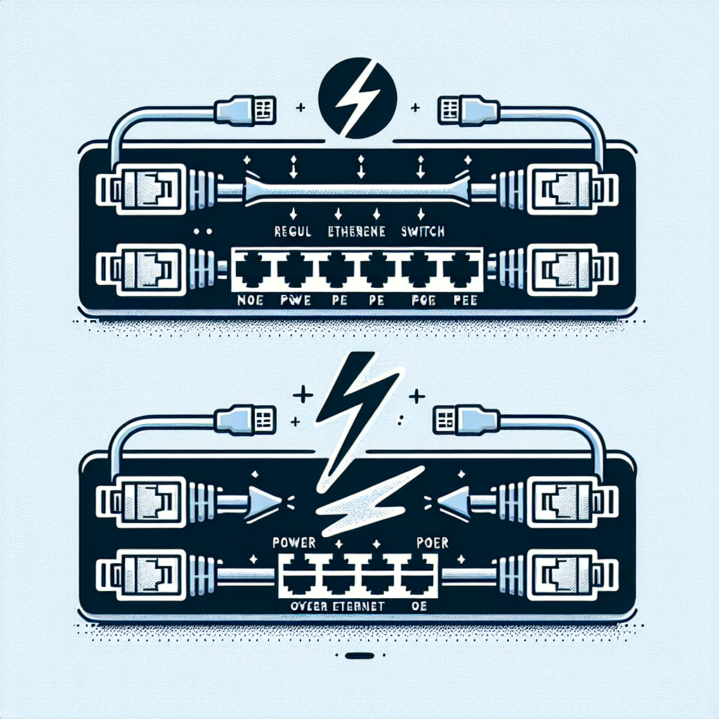 What is the difference between a PoE (Power over Ethernet) switch and a regular Ethernet switch?